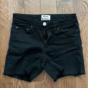 Acne Studios Charcoal Denim Shorts